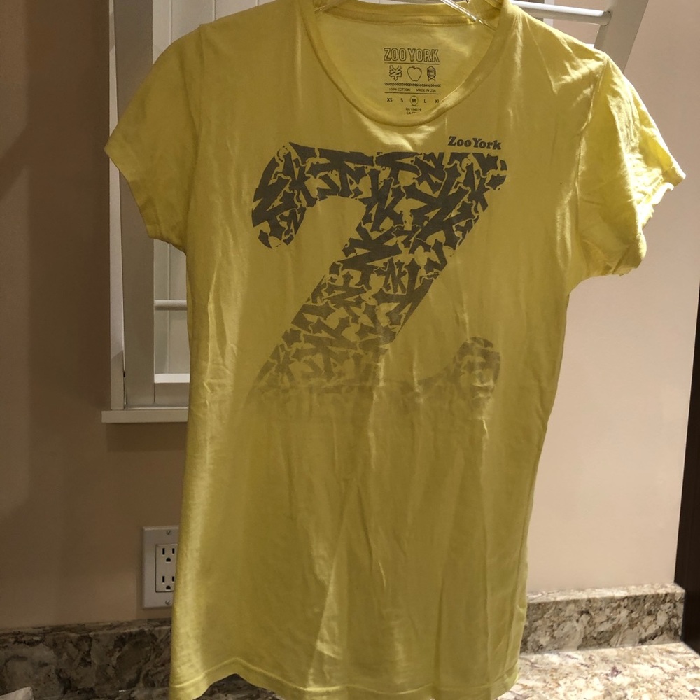 Zoo York Yellow Tee Shirt with Silvery Gray Zs